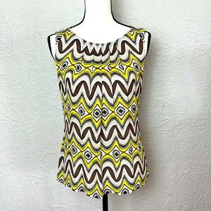 Tory Burch Silk Pleated Cap Sleeve Top